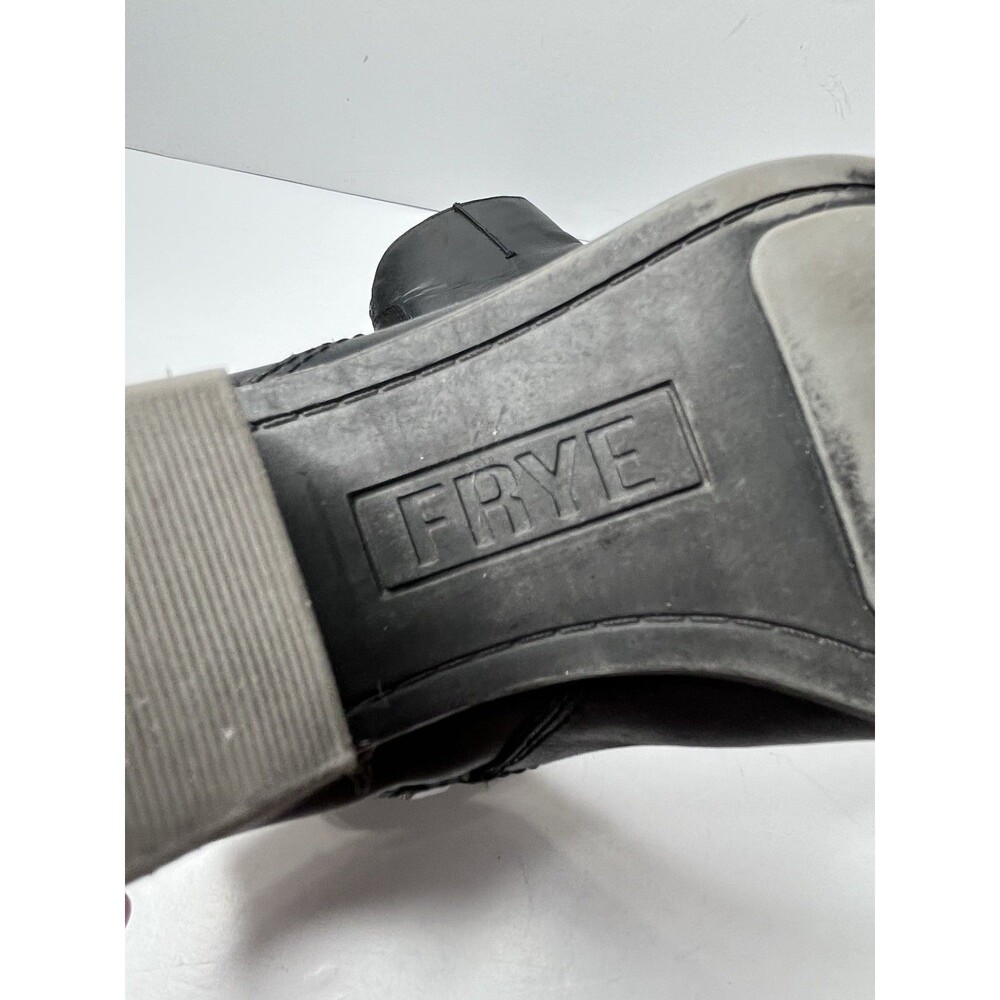Frye Jennifer Black Leather Pointed Toe Side Zip Ankle Booties Women’s Size 7.5 - Picture 9 of 11